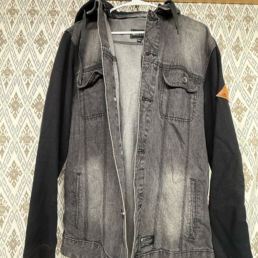 Matrix Black and Gray Denim Jacket